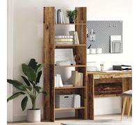 ULUYYUC Bibliothèque en Bois d'ingénierie 60 x 35 x 180 cm, Meuble de Rangement 5 étagères Design Contemporain Anthracite Vieilli, Stable et élégant pour Salon Bureau Chambre