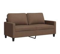 ULUYYUC Canapé 2 places marron largeur d'assise 140 cm - Canapé rembourré moderne avec housse en tissu et structure en métal pour salon et bureau - Canapé confortable avec accoudoirs et coussins de