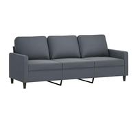 ULUYYUC Canapé 3 places gris foncé 180 cm de largeur d'assise - Canapé moderne avec housse en velours doux et structure en métal - 3 places confortable pour salon et salon - 198 x 77 x 80 cm