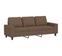 ULUYYUC Canapé 3 places, marron, 214 cm, rembourré, avec housse en tissu et structure en métal, design moderne, canapé de salon avec accoudoirs et coussin de dossier, largeur d'assise 180 cm