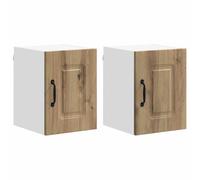 ULUYYUC Kalmar Lot de 2 armoires murales de cuisine, en chêne artisanal, 30 x 31 x 40 cm, design moderne, bois FSC, grand espace de rangement jusqu'à 120 kg, pour petite cuisine, meuble de cuisine