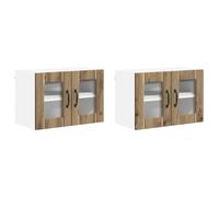 ULUYYUC Lot de 2 chariots muraux de cuisine, 60 x 31 x 40 cm, en bois d'ingénierie, espace de rangement, petite cuisine, bureau, salle à manger