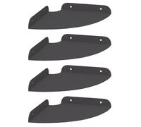 ULUYYUC Lot de 4 étagères flottantes en acier - Étagère d'angle murale carrée - Étagère murale moderne - Noir mat - Pour salon, cuisine, salle de bain - Étagère décorative peu encombrante avec bord
