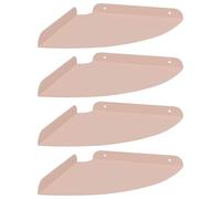 ULUYYUC Lot de 4 étagères murales flottantes roses en métal mat en acier - Étagère d'angle carrée - 24 x 24 cm - Étagère murale moderne pour salon, cuisine et salle de bain - Montage peu encombrant