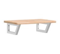 ULUYYUC Plateau de lavabo 60 x 40 cm en chêne massif avec support blanc