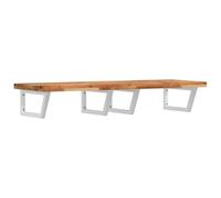ULUYYUC Plateau de lavabo mural en bois d'acacia 160 cm