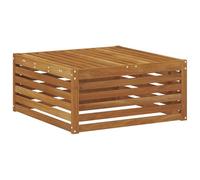 ULUYYUC Repose-pieds d'extérieur en bois d'acacia massif 79 x 79 x 37 cm | Tabouret de jardin robuste en bois naturel pour votre terrasse, balcon ou véranda. Conçu avec une surface fendue tendance.