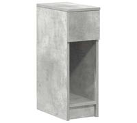 ULUYYUC Table de chevet gris béton 20 x 36 x 60 cm, console de chevet étroite en bois avec 1 tiroir et étagère, petite table d'appoint pour chambre à coucher et salon