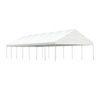 ULUYYUC Tonnelle avec toit, tente de fête, abri, blanc, 15,61 x 5,88 m
