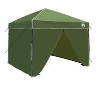 ULUYYUC Tonnelle pop-up - Vert - 243 x 243 x 251 cm - Abri de jardin | Tente de fête réglable en hauteur pour jardin et terrasse avec cadre pré-monté, sac de transport et sardines.