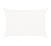 ULUYYUC Voile d'ombrage rectangulaire 3,5 x 4,5 m, perméable au vent, filet d'ombrage en polyéthylène haute densité blanc, 160 g/m², protection solaire, pour jardin, terrasse, balcon, extérieur et