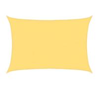 ULUYYUC Voile d'ombrage rectangulaire - 5 x 7 m - Beige - Pour jardin, terrasse, balcon et extérieur - Tissu en polyéthylène haute densité robuste et perméable au vent - 160 g/m² - Cordes de fixation