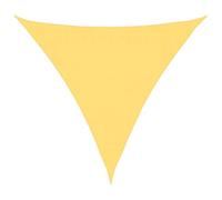 ULUYYUC Voile d'ombrage triangulaire - 3,6 x 3,6 x 3,6 m - Beige - Protection solaire respirante en polyéthylène haute densité robuste - Offre d'ombre pour jardin, terrasse, balcon et camping