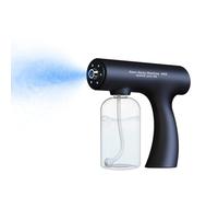 ULV Pulvérisateur électrostatique Nano Mist avec lumière bleue, 350 ml sans fil pour la maison, la voiture, le bureau, le salon, nettoyage multi-surfaces (noir)