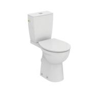 Ulysse+ WC à poser PMR avec bride et kit de fixation au sol + abattant thermodur et charnières inox, blanc (P014901)