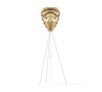 UMAGE Conia Lampadaire Stehleuchte, laiton brossé avec tripode blanc