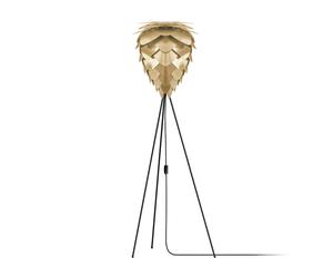 UMAGE Conia Lampadaire Stehleuchte, laiton brossé avec tripode noir