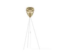 UMAGE Conia Mini Lampadaire Stehleuchte, laiton brossé avec tripode blanc