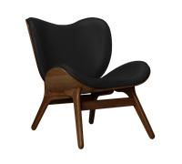 UMAGE Fauteuil A Conversation Piece - chêne foncé - cuir Hope black