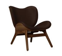 UMAGE Fauteuil A Conversation Piece - chêne foncé - cuir Hope brown