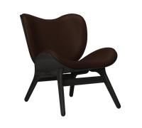 UMAGE Fauteuil A Conversation Piece - chêne noir - cuir Hope brown
