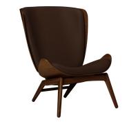 UMAGE Fauteuil The Reader - chêne foncé - cuir Hope brown