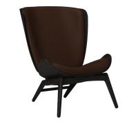 UMAGE Fauteuil The Reader - chêne noir - cuir Hope brown