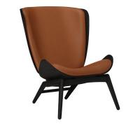 UMAGE Fauteuil The Reader - chêne noir - cuir Hope cognac