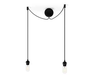 Umage Rosace de plafond avec deux cordons Cannonball Noir