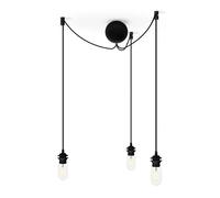 Umage Rosace de plafond avec trois cordons Cannonball Noir