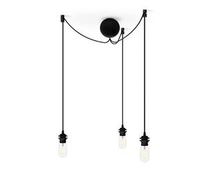 Umage Rosace de plafond avec trois cordons Cannonball Noir