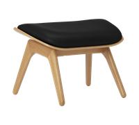 UMAGE The Reader Ottoman - chêne - cuir Hope black