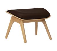 UMAGE The Reader Ottoman - chêne - cuir Hope brown