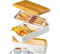 Umami Bento Lunch Box, 2 Pots à sauce & couverts Inclus, Lunchbox Micro-Ondable, Boîte à lunch Adulte, Boîte Repas Compartimentée, Boîte Bento