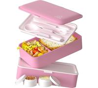Umami Bento Lunch Box, Couverts & 2 Pots à Sauce Inclus, Boîte à Lunch Étanche, Lunchbox Adulte, Micro-Ondable Boîte Repas Compartimentée
