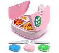 Umami Lunch Box Bento Enfant, 3 Compartiments, Couverts Inclus, Sans BPA | 800ml, Étanche, micro-ondable, passe au lave-vaisselle, pour enfants 3 à 9 ans, durable