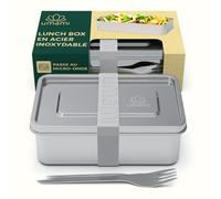 Umami Lunch Box - Bento Lunch Box en Acier Inoxydable, Fourchette Incluse, Passe au Micro-ondes et au Lave-vaisselle, Boîte Inox Étanche, Lunchbox Inox avec Séparateur Amovible, 950 ml