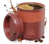 Umami Mug Isotherme Cafe/The, Acier Inoxydable, 100% Étanche Rouge