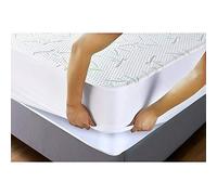 Umberto Ravelli Protège Matelas imperméable Bambou, Bonnet 35 cm, (180_x_200_cm)