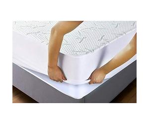 Umberto Ravelli Protège Matelas imperméable Bambou, Bonnet 35 cm, (180_x_200_cm)