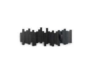 Umbra 318211-040 sticks patère multi-crochets noire plastique 48 x 18 cm