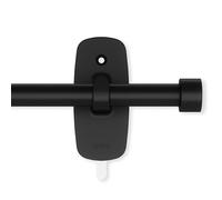 Umbra Adhera Cappa Tringle à rideaux D16 mm, 40-71 cm, noir, acier, installation sans perçage, 2 supports adhésifs assortis inclus