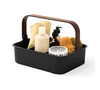 Umbra Bellwood Bin Boîte de Rangement empilable avec séparateurs Amovibles, Noir/Noyer, 36 x 26 x 13 cm, Grand