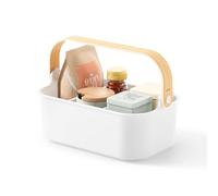 Umbra Bellwood Boîte de rangement empilable avec séparateurs amovibles, Blanc/naturel Taille M 28 x 17 cm
