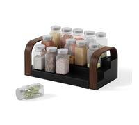 Umbra Bellwood Étagère à épices à trois niveaux extensible pour cuisine Noir/noyer
