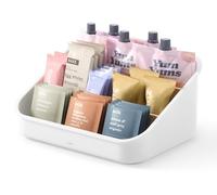 Umbra Bellwood Organisateur de sachets, garde-manger, Blanc/Naturel | Plastique recy t bois, garde les sachets debout et visibles, accès facile, s'agence à la collection garde-manger
