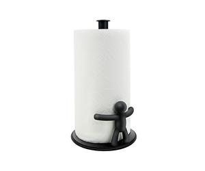 UMBRA Buddy paper towel holder. Porte papier absorbant Buddy. Coloris noir. Dimension 17.8 x 31.8cm