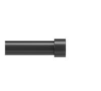 Umbra Cappa Tringle À Rideaux Extensible, 2,5cm, 91-168cm, 2 Embouts, Supports Muraux et Matériel De Fixation Inclus, Acier, Noir Brossé