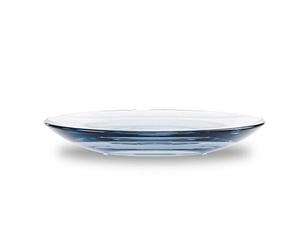 Umbra Droplet Porte-Savon en Verre Acrylique Ovale avec Vidage pour Salle de Bain et Cuisine Bleu Denim Normal
