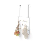 Umbra Estique Portemanteau de porte multifonction avec 14 crochets, crochets de porte sans perçage, multi-organiseur suspendu sur la porte, Blanc
